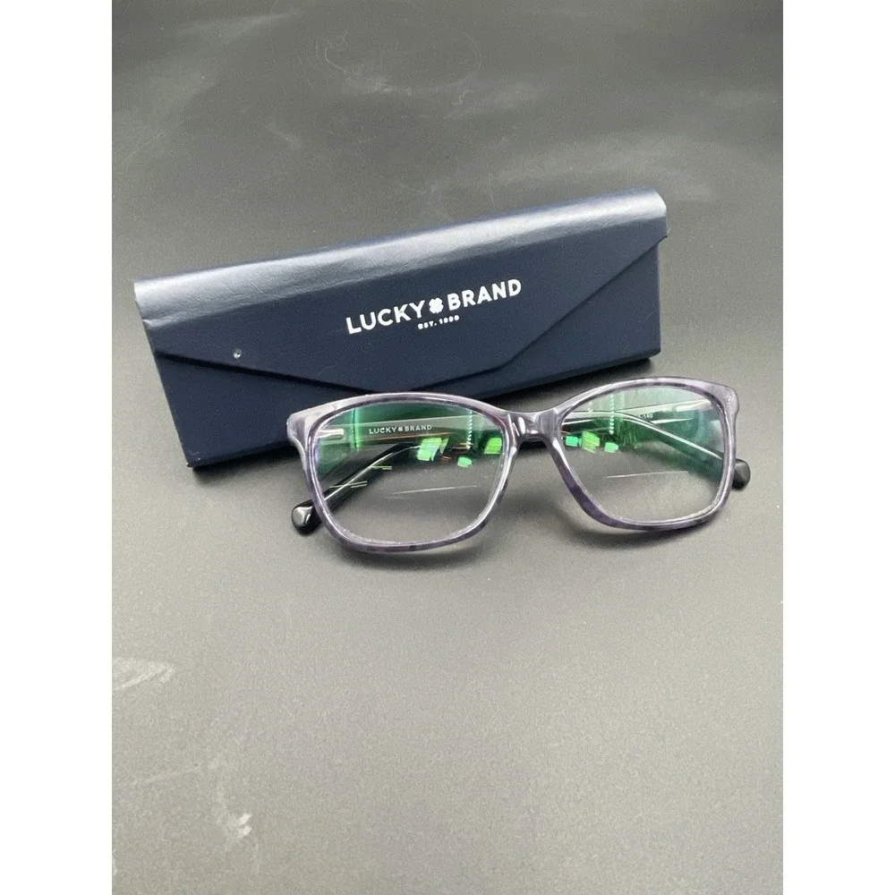 Lucky Brand DS11 Eyeglasses Frame Purple 55-15-140 With Case‎